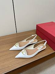 	 Bagsaaa Valentino Vlogo Heels In White Leather - 1