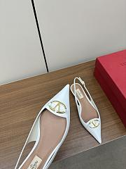 	 Bagsaaa Valentino Vlogo Heels In White Leather - 6