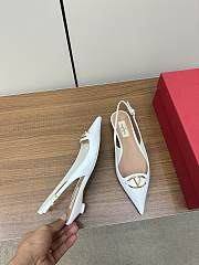 	 Bagsaaa Valentino Vlogo Heels In White Leather - 4