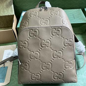 Bagsaaa Gucci Jumbo GG Backpack In Gray - 32x 42x 16cm