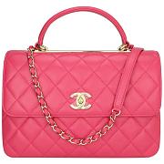 	 Bagsaaa Chanel Trendy CC Hot Pink Gold Hardware 25cm - 4