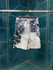 	 Bagsaaa Louis Vuitton Monogram Bandana Short-Sleeved Denim Short - 1