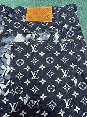 	 Bagsaaa Louis Vuitton Monogram Printed Denim Pants - 6