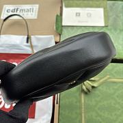 Bagsaaa Gucci Marmont Half Moon Shaped Mini Bag Black Leather - 21*16*5cm - 5