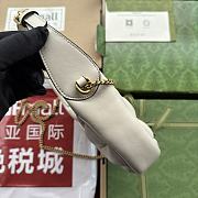 	 Bagsaaa Gucci Marmont Half Moon Shaped Mini Bag White Leather - 21*16*5cm - 5