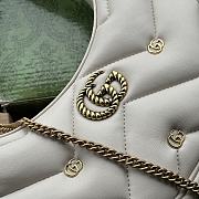 	 Bagsaaa Gucci Marmont Half Moon Shaped Mini Bag White Leather - 21*16*5cm - 4