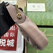 	 Bagsaaa Gucci Marmont Half Moon Shaped Mini Bag Dust Pink Leather - 21*16*5cm - 3