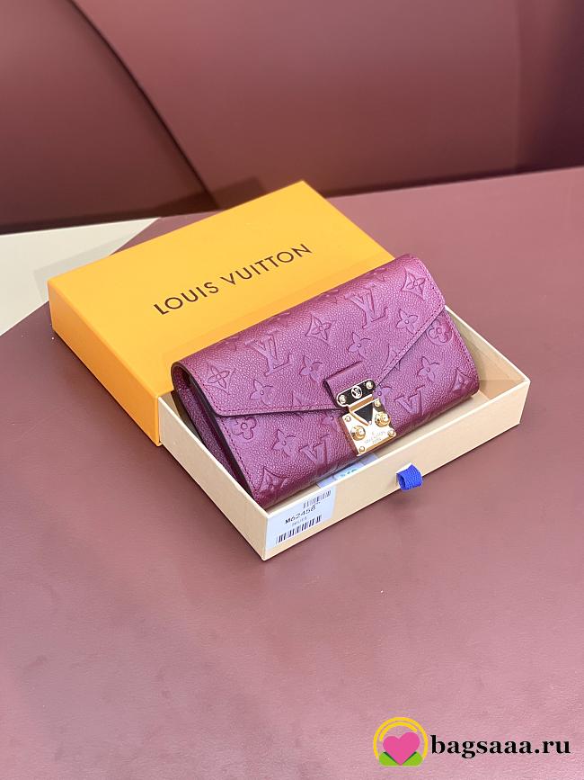 	 Bagsaaa Louis Vuitton Métis Long Wallet In Burgundy - 11.5 x 8.5 x 4 cm - 1