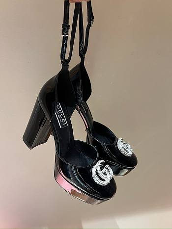 Bagsaaa Gucci Platform Pump With Double G In Black 115mm