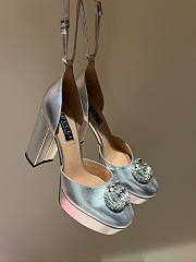 	 Bagsaaa Gucci Platform Pump With Double G In Silver 115mm - 1