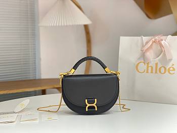 Bagsaaa Chloe Marcie Chain Flap Black Bag - 22.5x15.7x7cm