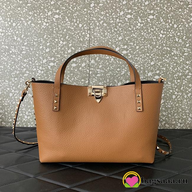 	 Bagsaaa Valentino Garavani Rockstud-embellishment tote bag brown - 28*20*8cm - 1