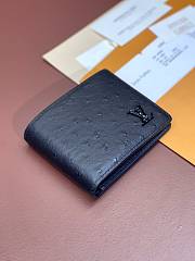 Bagsaaa Louis Vuitton Multiple Wallet Black Ostrich Leather - 12*9CM - 1