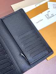 Bagsaaa LV Vertical Wallet Black Ostrich Leather - 10*19*2CM - 4