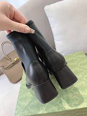 Bagsaaa Gucci Horsebit Plaque Ankle Boots Black - 6