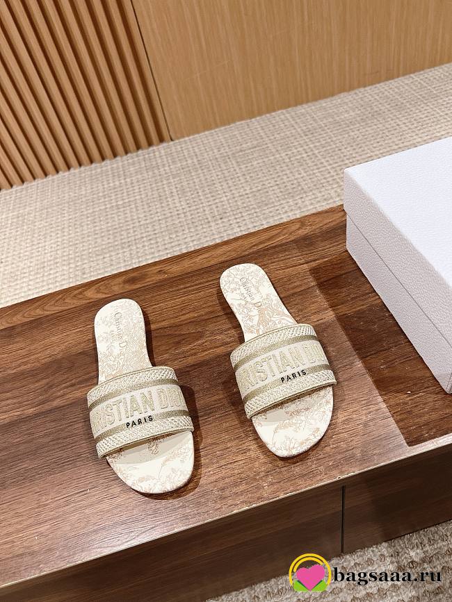 	 Bagsaaa Dior Dway Slides Gold 02 - 1