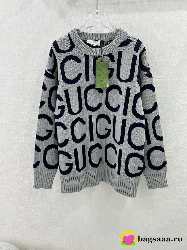 BAGSAAA GUCCI WOOL SWEATER GREY - 1