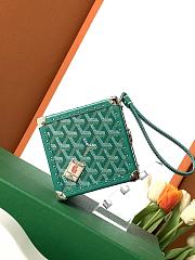 Bagsaa Goyard Dé Trunk Bag Metallic Green - 12.5*12.5*12.5CM - 1