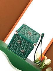 Bagsaa Goyard Dé Trunk Bag Metallic Green - 12.5*12.5*12.5CM - 4