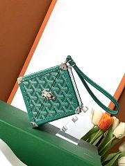 Bagsaa Goyard Dé Trunk Bag Metallic Green - 12.5*12.5*12.5CM - 5