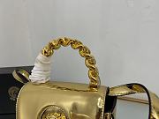 	 Bagsaaa Versace La Medusa studded top-handle bag in gold 16*6*12CM - 6