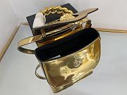 	 Bagsaaa Versace La Medusa studded top-handle bag in gold 16*6*12CM - 4
