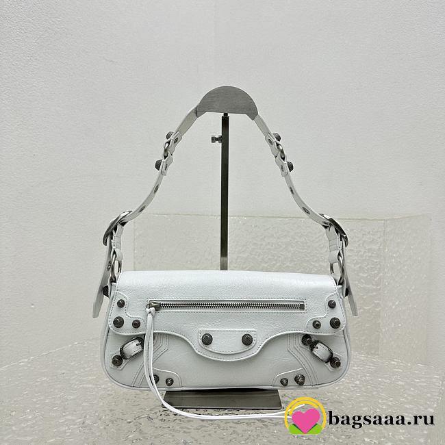 	 Bagsaaa Balenciaga Le Cagole Sling White Bag - 24*4*12cm - 1