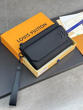 Bagsaaa Louis Vuitton Black Wallet - 20*11*2.5CM