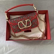 Bagsaaa Valentino Loco VLogo embellished tote bag in red - 19*10.5*5cm - 1