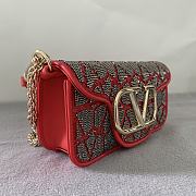 Bagsaaa Valentino Loco VLogo embellished tote bag in red - 19*10.5*5cm - 6