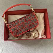 Bagsaaa Valentino Loco VLogo embellished tote bag in red - 19*10.5*5cm - 2