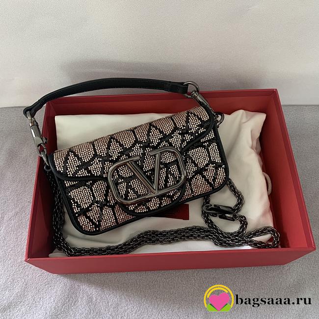 	 Bagsaaa Valentino Loco VLogo embellished tote bag in black - 19*10.5*5cm - 1