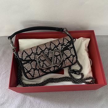 	 Bagsaaa Valentino Loco VLogo embellished tote bag in black - 19*10.5*5cm
