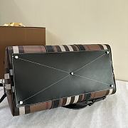 Bagsaaa Burberry Boston TRavel Bag With Check E - Canavs In Black - 49*25*28cm - 5