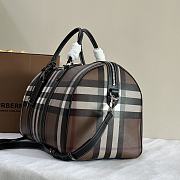 Bagsaaa Burberry Boston TRavel Bag With Check E - Canavs In Black - 49*25*28cm - 3