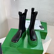 	 Bagsaaa Bottega Veneta Tire Leather Chelsea Boots Green - 6