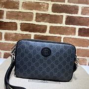 Bagsaaa Gucci Ophidia Crossbody Bag Black - 23.5*16*4.5CM - 1