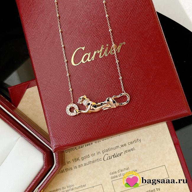 Bagsaaa Cartier Panthere Rose Gold Neckalce - 1