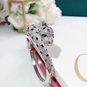 Bagsaaa Cartier panther silver crystal bracelet - 4