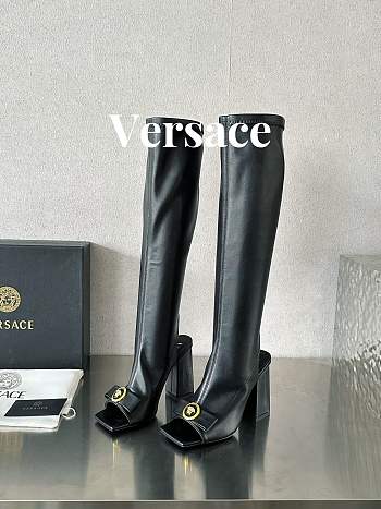 	 Bagsaaa Versace Medusa black long boots