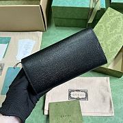 Bagsaaa Gucci Continental Wallet With Gucci Script Black - 19x 10x 3.5cm - 2