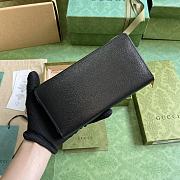 	 Bagsaaa Gucci Zippy Wallet With Gucci Script Black - W20cm x H12.5cm x D4cm - 2