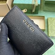 Bagsaaa Gucci Zip Around Wallet With Script Black - W18.5cm x H14cm x D3cm - 6