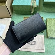 Bagsaaa Gucci Zip Around Wallet With Script Black - W18.5cm x H14cm x D3cm - 5