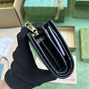 Bagsaaa Gucci Zip Around Wallet With Script Black - W18.5cm x H14cm x D3cm - 3