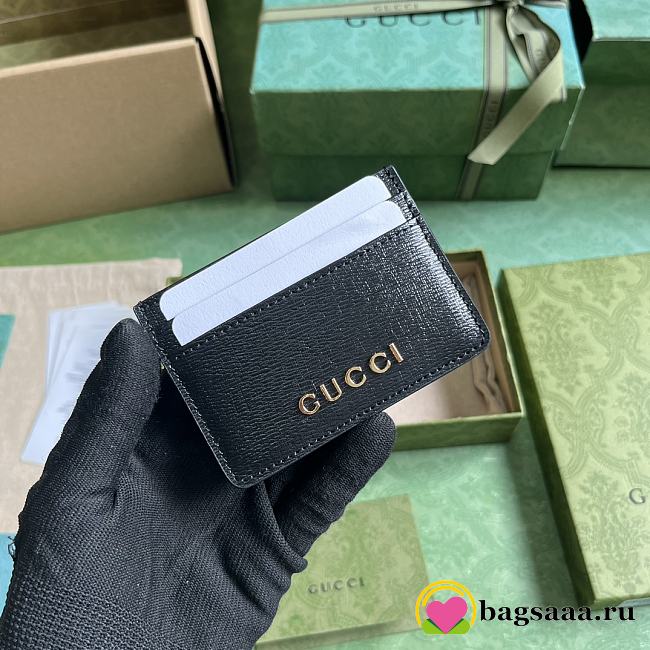 Bagsaaa Gucci Card Case With Gucci Logo - 1