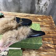 Bagsaaa Gucci Slipper Horsebit With Shearling in black leather - 6