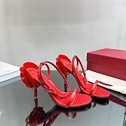 Bagsaaa Valentino Black With Red Flower Heels - 1