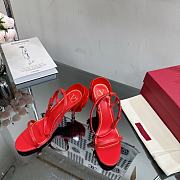 Bagsaaa Valentino Black With Red Flower Heels - 6
