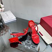 Bagsaaa Valentino Black With Red Flower Heels - 3